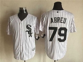 Majestic Chicago White Sox #79 Jose Abreu White Pinstripe MLB Stitched Jersey,baseball caps,new era cap wholesale,wholesale hats